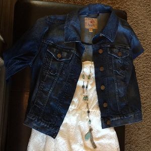 Maurice’s M long dress, lined to above knee, lace.